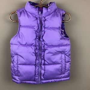 [SOLD] Purple Puffer Vest With Ruffles 18 Months